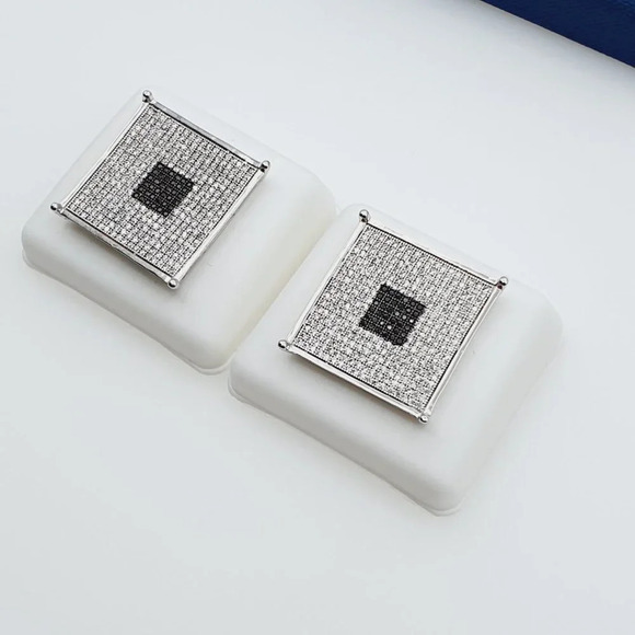 "925 Sterling Silver Plated CZ Earrings, EVBRS672 - Picture 2 of 10